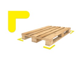 Winkelmarkierung für den Lagerboden