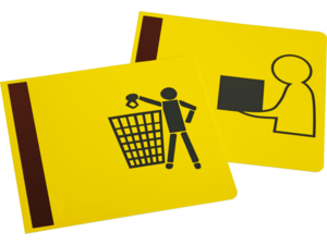 Magnetisch haftende Signalschilder