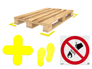 Selbstklebende Markierung für den Boden