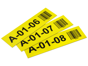 Bedruckte Lagerschilder