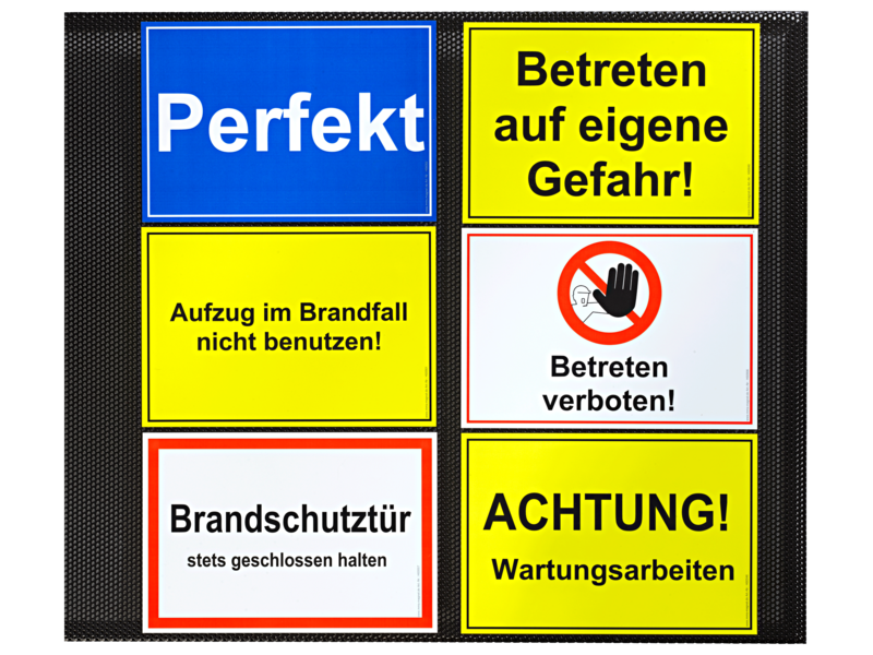 Vollflächig magnetisch haftende Hinweisschilder