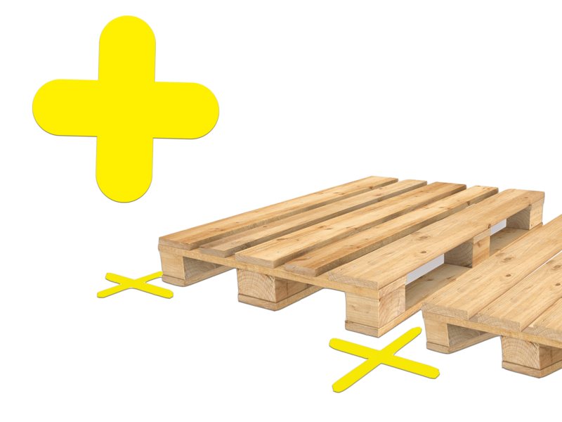 Palettenmarkierung für den Boden