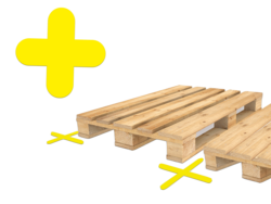 Palettenmarkierung für den Boden